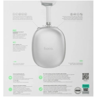 Беспроводные наушники Bluetooth Hoco W55 Plus (накладные, активное шумоподавление) Серебро