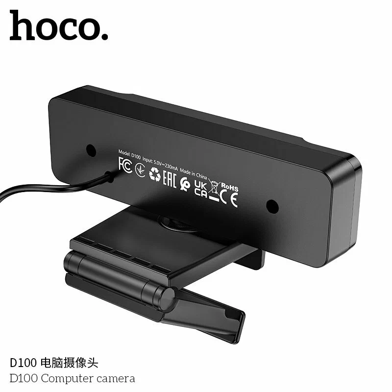 Экшн-камера Hoco D100, 15-19.9 Мп, USB 3.0, крепление на мониторе, черный