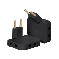 Тройник для розетки плоский поворотный 180, переходник