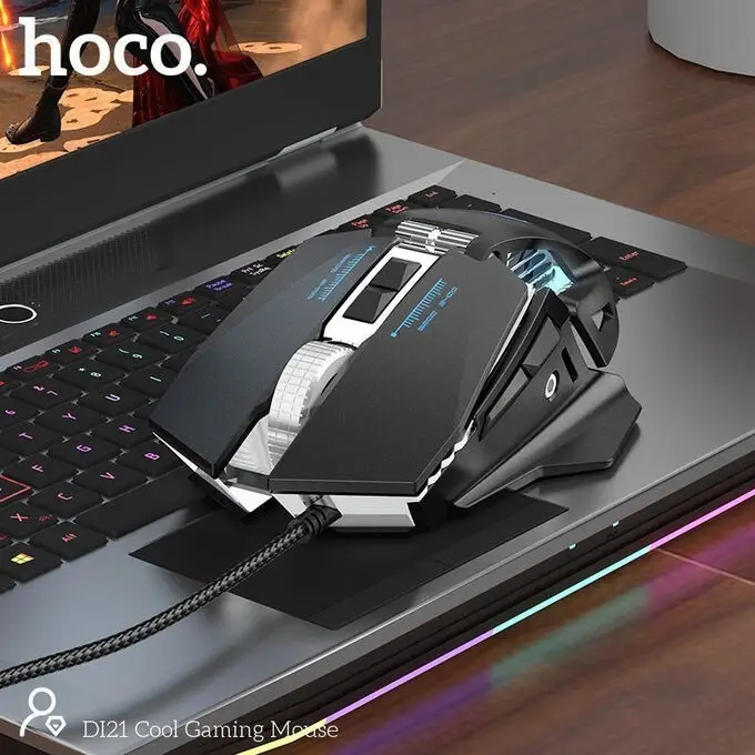 Мышь Hoco DI21 Cool Gaming Mouse USB 1.7 м чёрный Мышь Hoco DI21 Cool Gaming Mouse USB 1.7 м чёрный