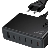 Зарядное устройство HOCO, C150A PD45W, для 6 устройств, 4 порта Type-C, 1 порт USB, кабель