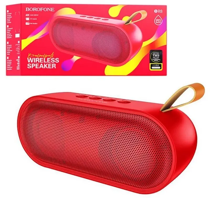 Акустика портативная (колонка) Borofone BR8 (Bluetooth) красная Акустика портативная (колонка) Borofone BR8 (Bluetooth) красная