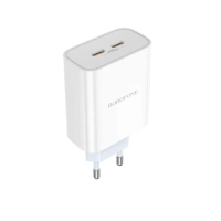 Сетевое ЗУ USB-C Borofone BA73A (35W/2 порта/PD) белый