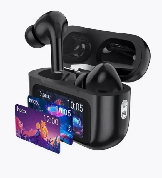 Наушники беспроводные с дисплеем hoco ew72 черные