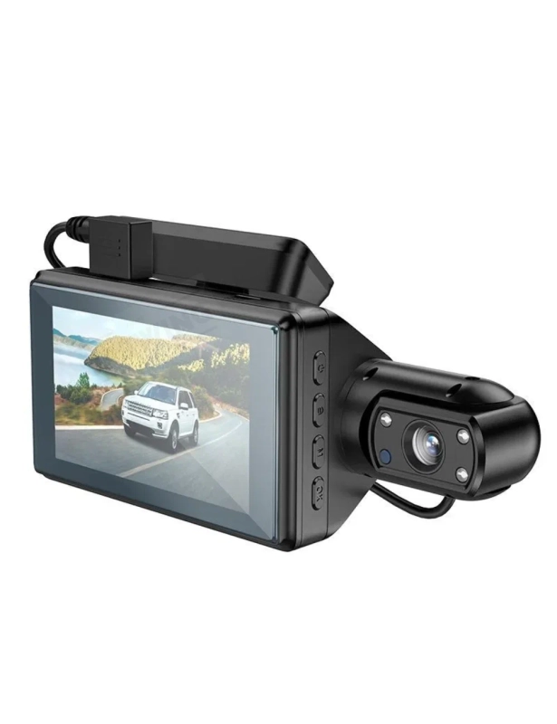 Видеорегистратор Hoco DI07 Max (WIFI version), 2 камеры, Wi-Fi, черный