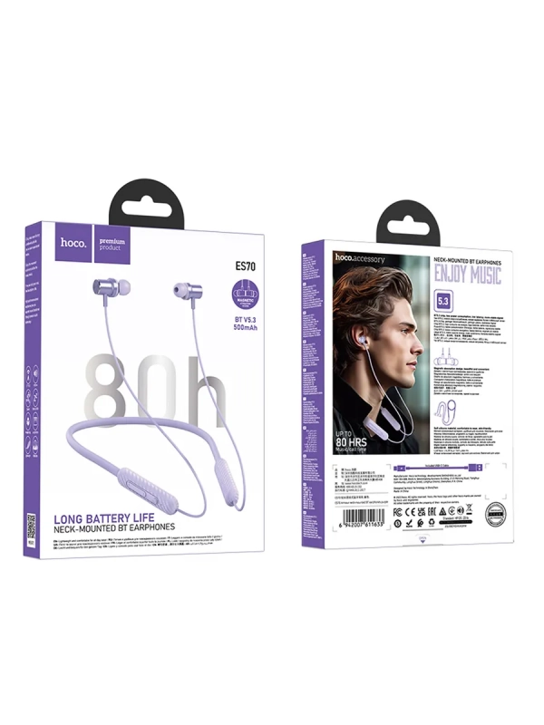 Наушники беспроводные для спорта с микрофоном Hoco ES70 Наушники беспроводные для спорта с микрофоном Hoco ES70