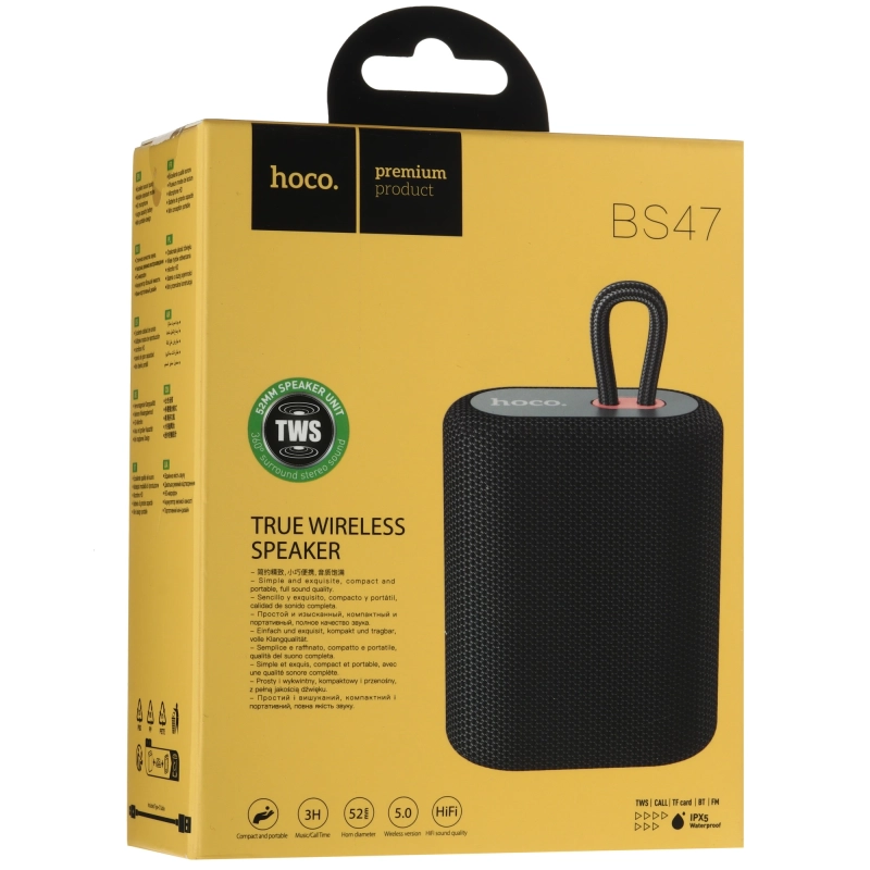 Портативная акустика BS47 Hoco Bluetooth черная