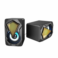 Игровые компьютерные колонки 2.0 HOCO DS30 с активной RGB-подсветкой (6W, USB, AUX)