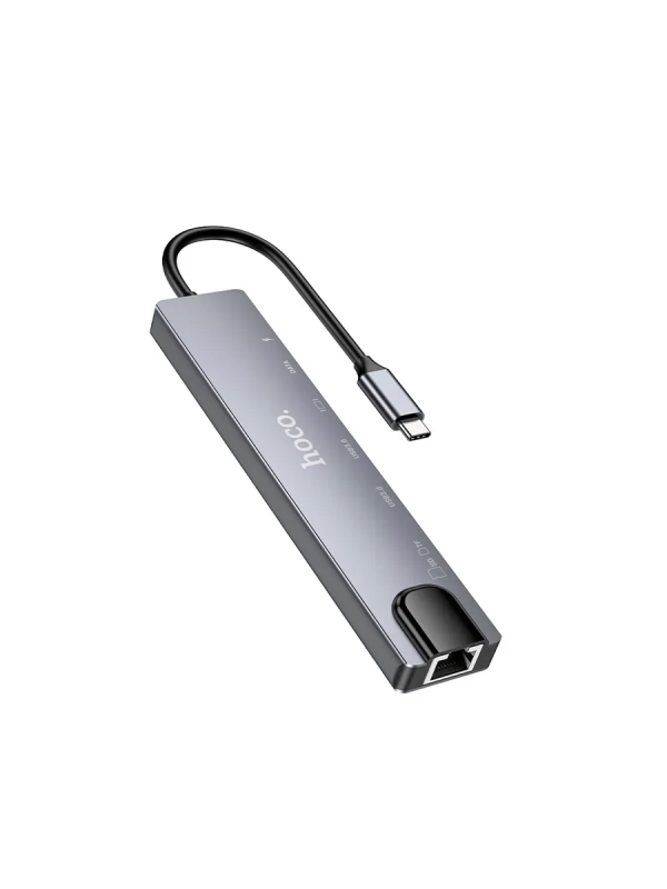 USB хаб Type-C 8в1 с RJ45 и HDMI