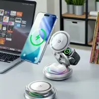 Беспроводная зарядка Remax CW05 3 в1