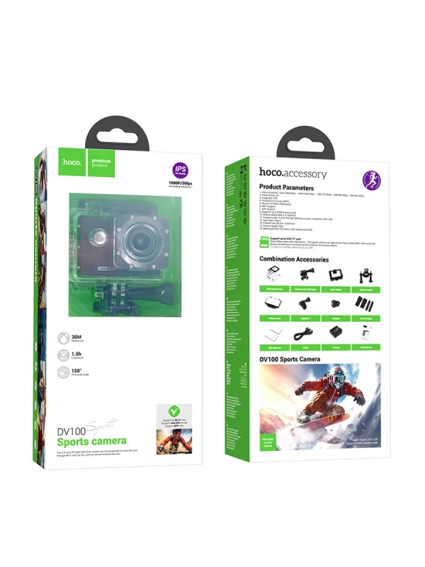 Экшн камера Hoco DV100 черный