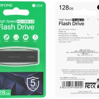 USB 3.0 Флеш-накопитель Borofone BUD4 128 ГБ черный USB 3.0 Флеш-накопитель Borofone BUD4 128 ГБ черный