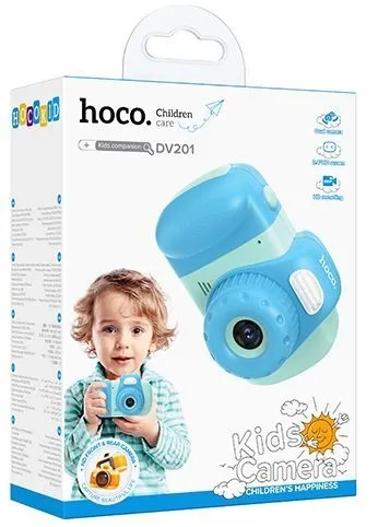 Детский фотоаппарат-камера Hoco DV201, голубой Детский фотоаппарат-камера Hoco DV201, голубой