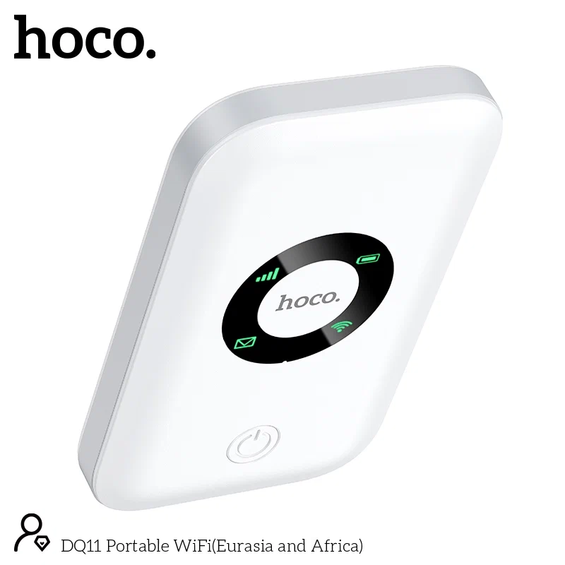 Портативный wifi роутер Hoco "DQ11", ABS, 2100мАч, до 6 пользователей