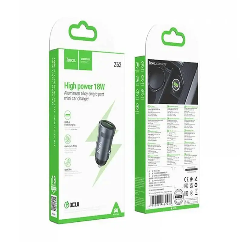 Автомобильное зарядное устройство АЗУ USB HOCO Z62 Energy QC3.0