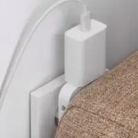 Тройник для розетки плоский поворотный 180, переходник