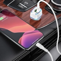 АЗУ USB Borofone BZ14A (3A/QC3.0/порт USB-C PD) белый
