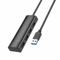 Переходник Hoco HB41 USB концентратор 4 в 1 (USB to USB 2.0 х 4), 0.2М