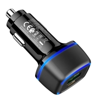 АЗУ USB Borofone BZ14A (3A/QC3.0/порт USB-C PD) черный