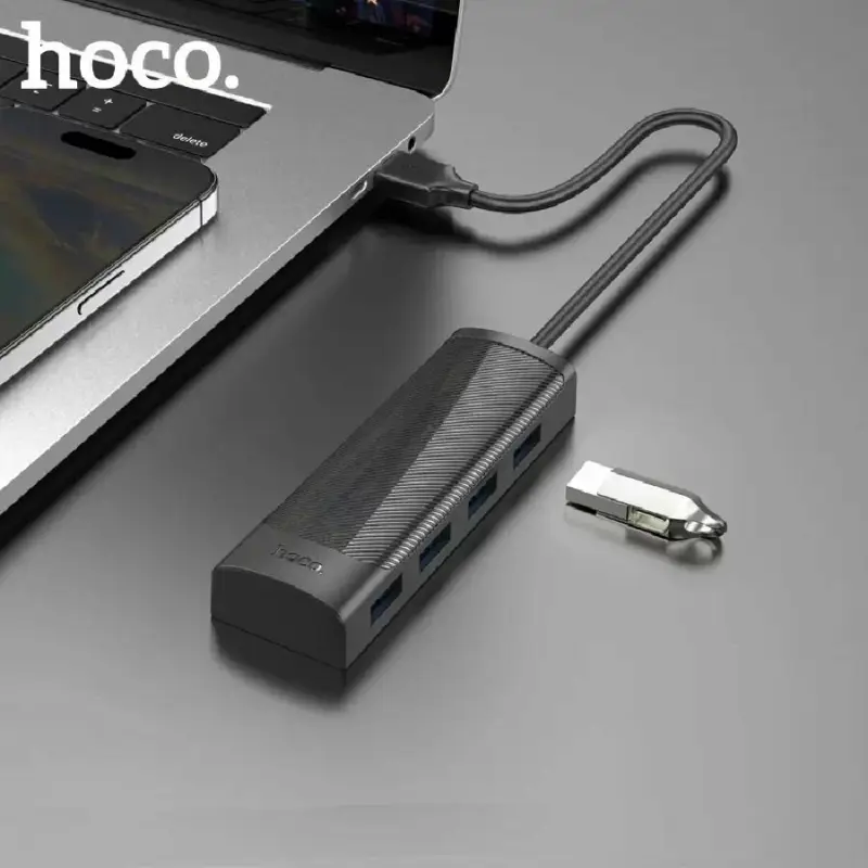 Переходник Hoco HB41 USB концентратор 4 в 1 (USB to USB 2.0 х 4), 0.2М