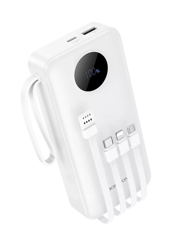 Внешний аккумулятор BJ53A 20000 mAh с кабелями Внешний аккумулятор BJ53A 20000 mAh с кабелями