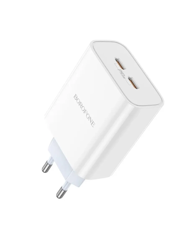 Сетевое ЗУ USB-C Borofone BA73A (35W/2 порта/PD) белый Сетевое ЗУ USB-C Borofone BA73A (35W/2 порта/PD) белый