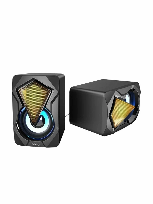 Игровые компьютерные колонки 2.0 HOCO DS30 с активной RGB-подсветкой (6W, USB, AUX)