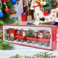 Новогодний паровозик 3 вагонч.20*5см Новогодний паровозик 3 вагонч.20*5см