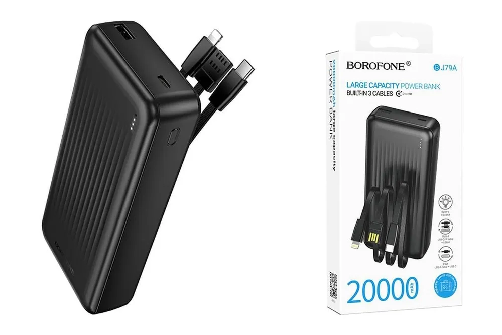 Универсальный дополнительный аккумулятор Power Bank BOROFONE BJ79A Универсальный дополнительный аккумулятор Power Bank BOROFONE BJ79A