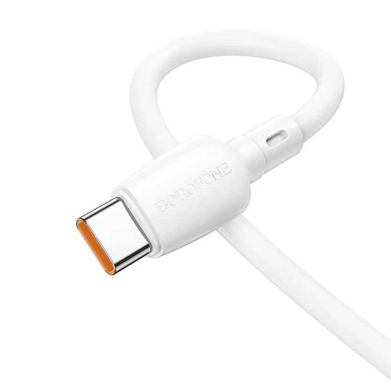 Короткий кабель USB - Type-C BOROFONE BX93 / 25см, 6A, 100W / белый Короткий кабель USB - Type-C BOROFONE BX93 / 25см, 6A, 100W / белый
