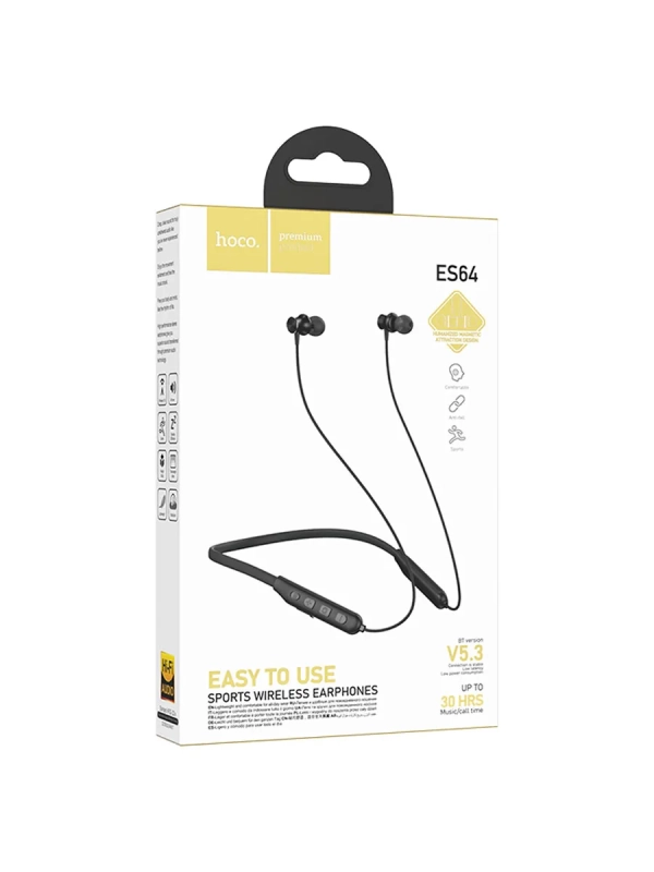 Спортивные вакуумные беспроводные наушники с микрофоном Es64 Спортивные вакуумные беспроводные наушники с микрофоном Es64