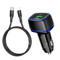 Автомобильное зарядное устройство BZ14A USB+Type-C +Кабель PD20W