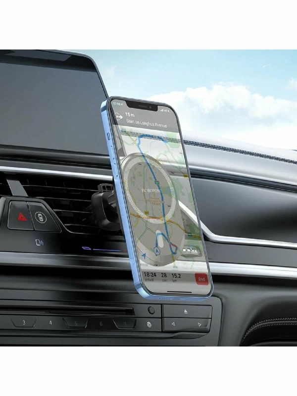 Магнитный автомобильный держатель для телефона Borofone BH71 черный