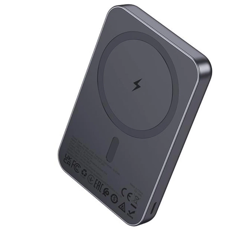 Легкий магнитный Power Bank Hoco 5000 mAh J160 Magsafe, черный Легкий магнитный Power Bank Hoco 5000 mAh J160 Magsafe, черный