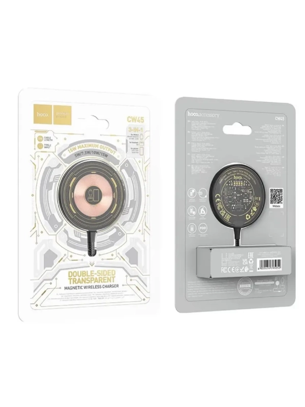 Зарядное устройство Hoco CW45, беспроводное, 3 в 1, магнитное Зарядное устройство Hoco CW45, беспроводное, 3 в 1, магнитное