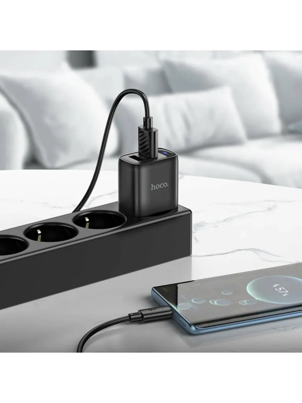 Зарядное устройство для iPhone и android+кабель USB-A-TYPE-C Зарядное устройство для iPhone и android+кабель USB-A-TYPE-C