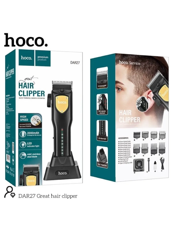 Машинка для стрижки волос мужская с насадками беспроводная