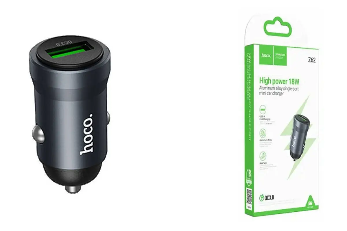 Автомобильное зарядное устройство АЗУ USB HOCO Z62 Energy QC3.0