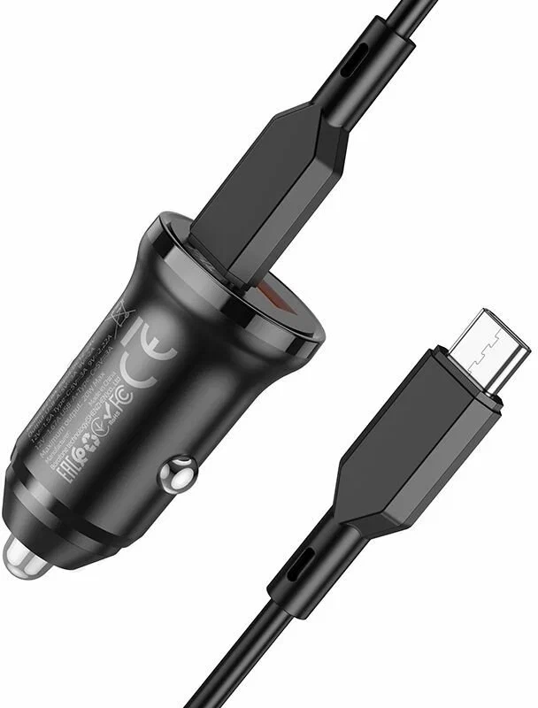 Зарядка в авто (USB+Type-C) + кабель Type-C to Type-C 1 м Зарядка в авто (USB+Type-C) + кабель Type-C to Type-C 1 м