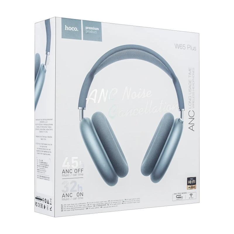 Беспроводные полноразмерные наушники Hoco W65 Plus с активным шумоподавлением