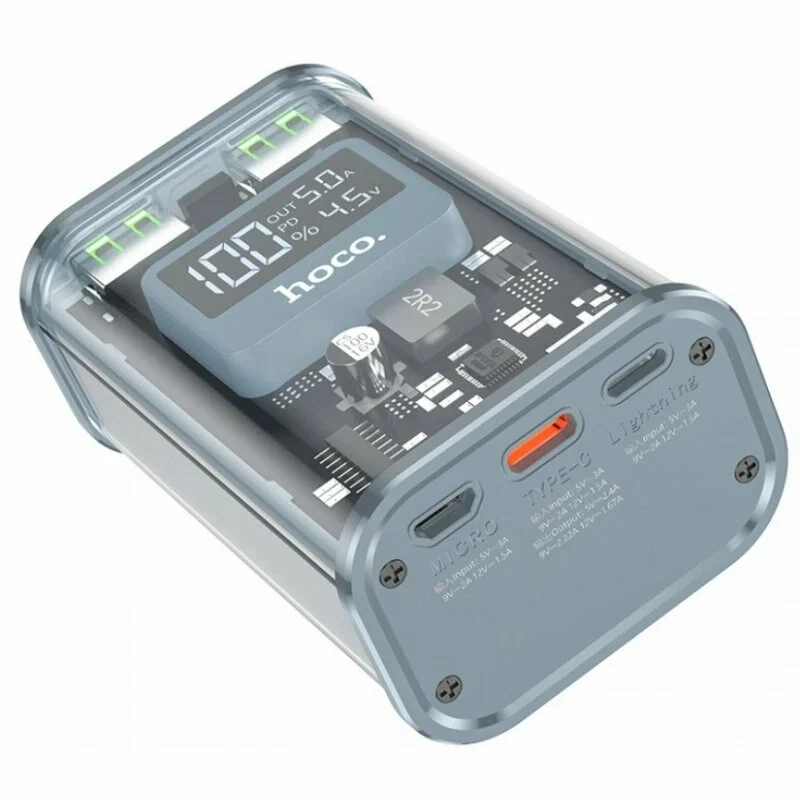 Внешний аккумулятор (Power Bank) Hoco J105, 10000 mAh, серый Внешний аккумулятор (Power Bank) Hoco J105, 10000 mAh, серый