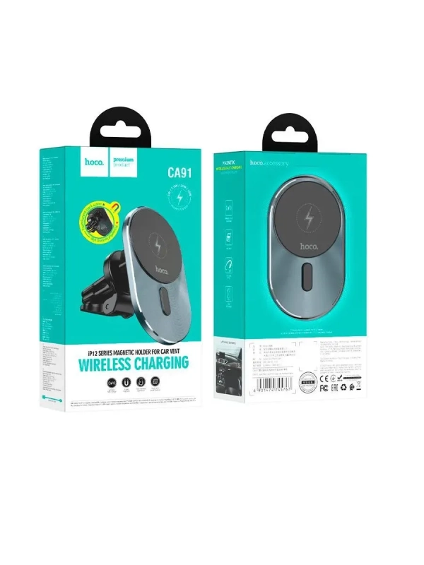 Автомобильный держатель CA91 (MagSafe 15W) черный