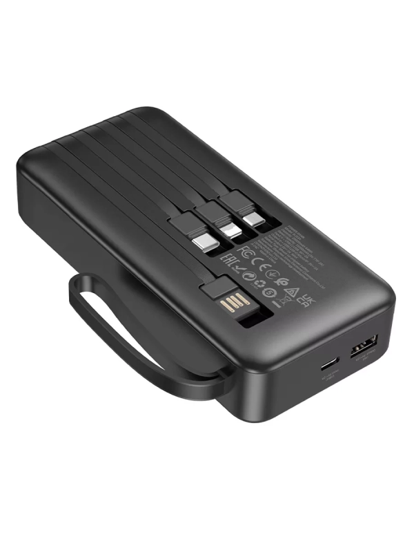 Внешний аккумулятор BJ53A 20000 mAh с кабелями Внешний аккумулятор BJ53A 20000 mAh с кабелями