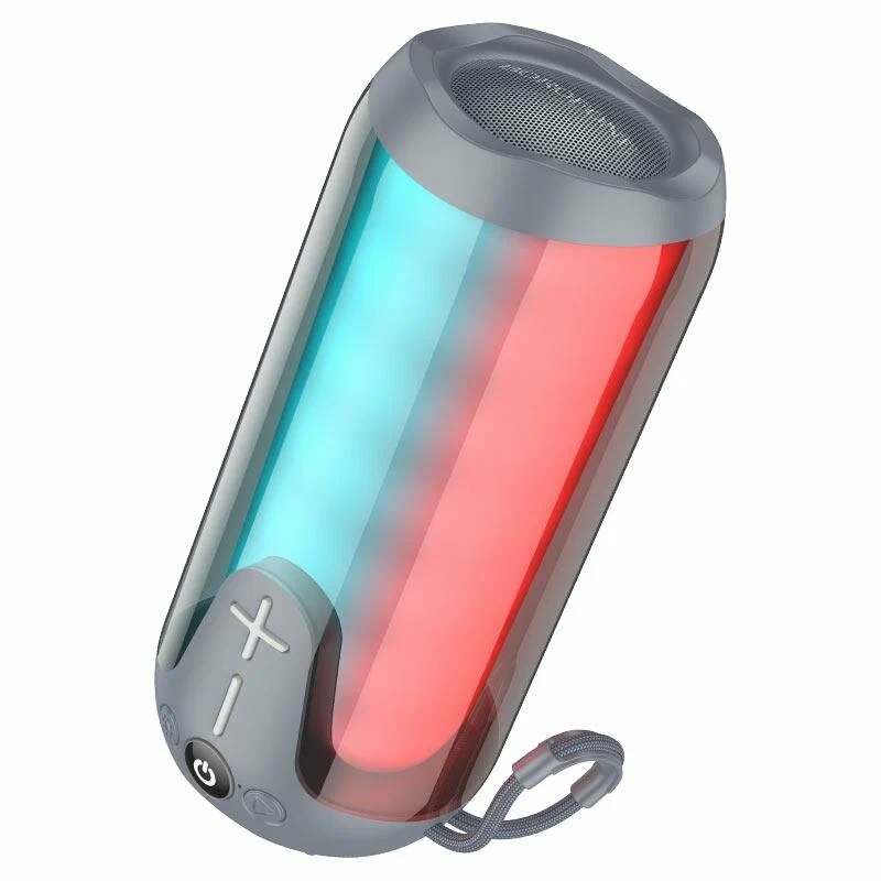 Портативная колонка BOROFONE BR33 (Bluetooth/USB/TF/AUX/светящаяся/5Вт) серая