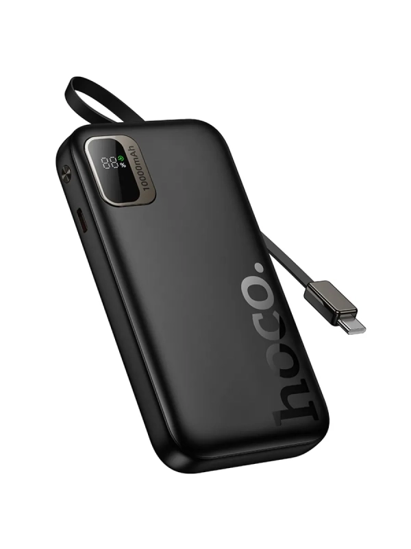 Универсальный Доп. Аккумулятор 10000mAh, Q51, HOCO, выход 1 PD (20W), кабель-рулетка Type-C