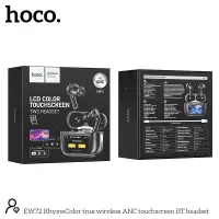 Наушники беспроводные с дисплеем hoco ew72 черные