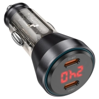 Автомобильное зарядное устройство NZ12C 60W TypeC 30W + 30W