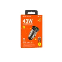 Быстрая автомобильная зарядка провод Lightning 1 м