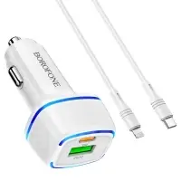 Автомобильное зарядное устройство BZ14A USB+Type-C +Кабель PD20W