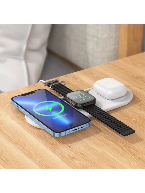 Зарядное устройство 3-в-1 для iPhone, Airpods, Watch Зарядное устройство 3-в-1 для iPhone, Airpods, Watch